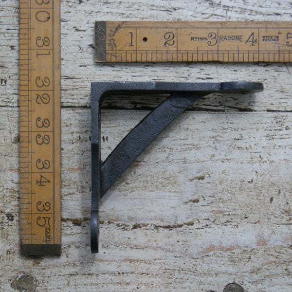 Shelf Bracket Gallows Penny End Cast Antique Iron 4" x 4"