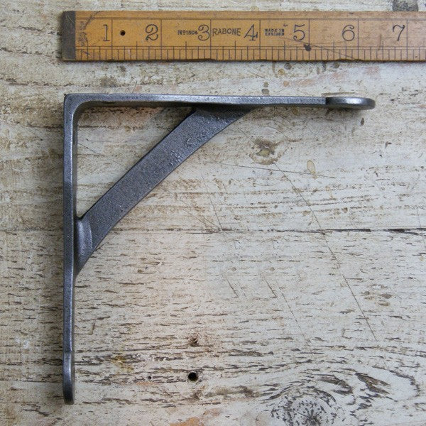Shelf Bracket Gallows Penny End Cast Antique Iron 6" x 6"