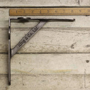 Shelf Bracket Gallows with Lugs King + Co Antique Iron 8" x 8"