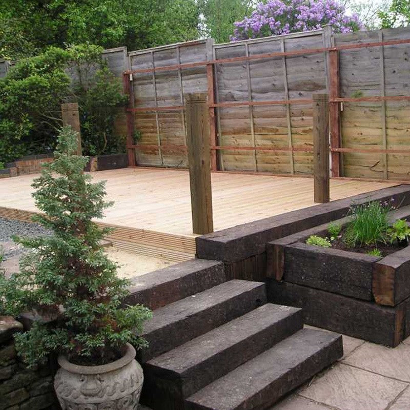 Scaffold board outdoor decking per sqm