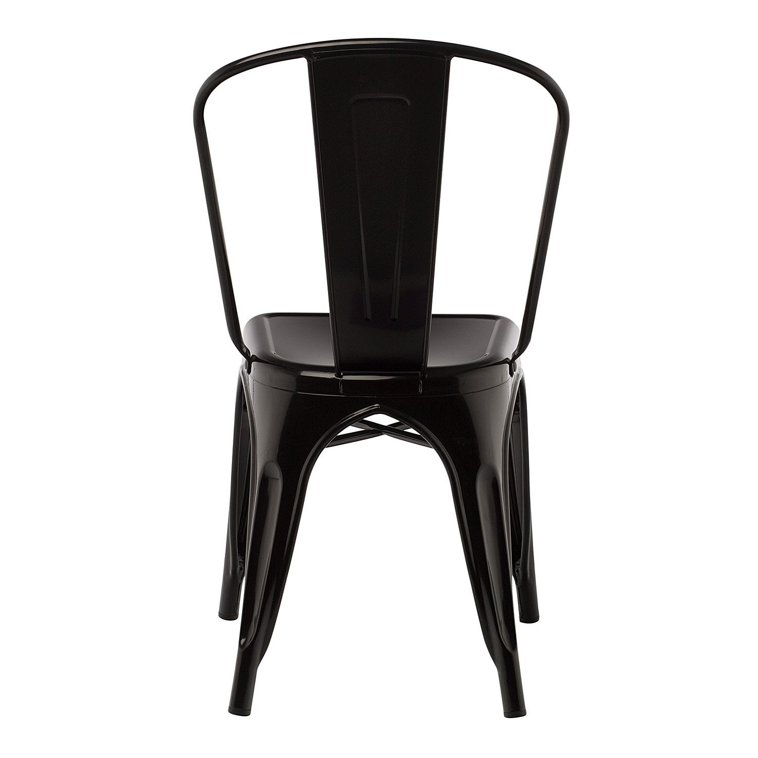 Industrial Metal Dining Chair - Black