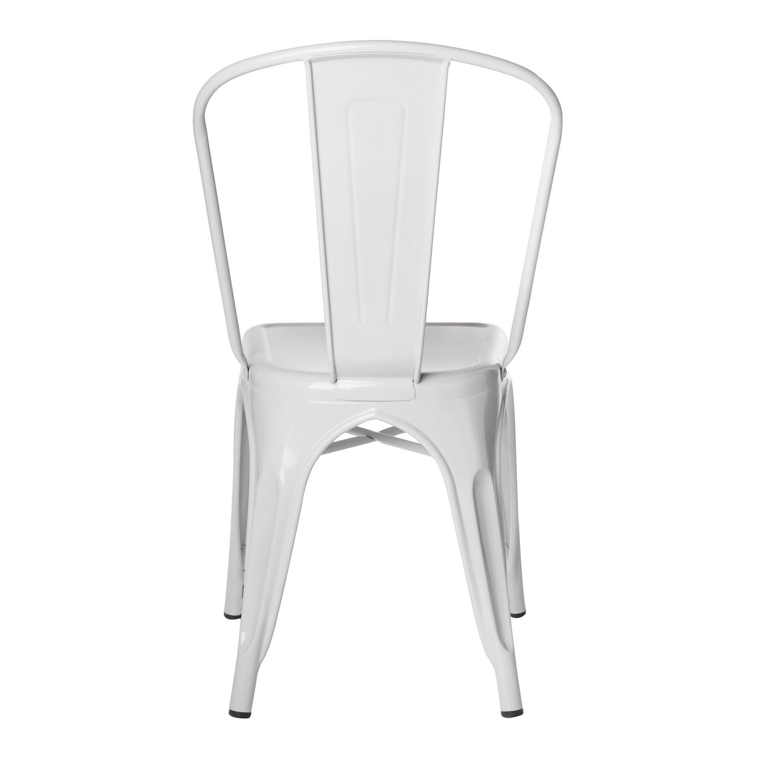 Industrial Metal Dining Chair - White