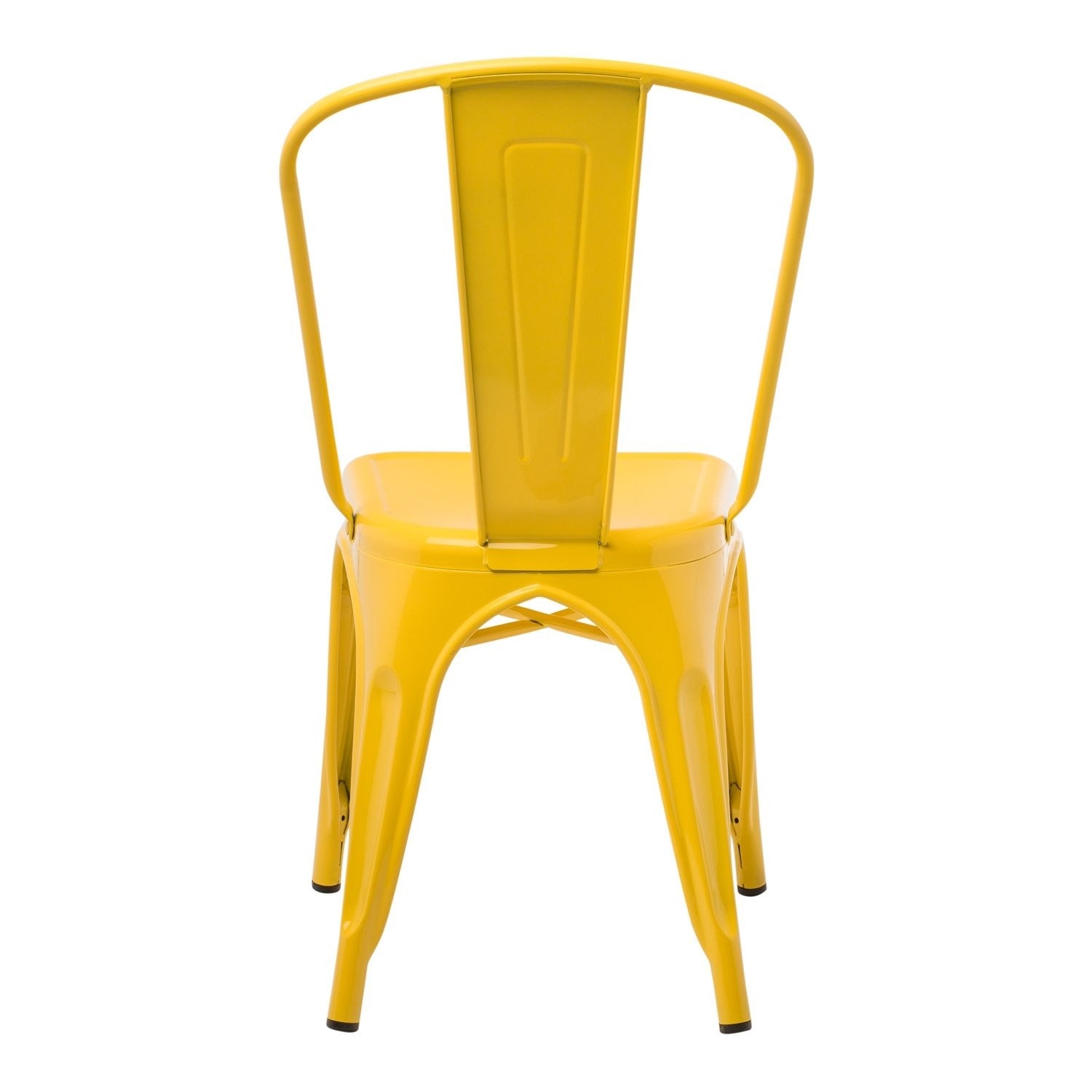 Industrial Metal Dining Chair - Yellow