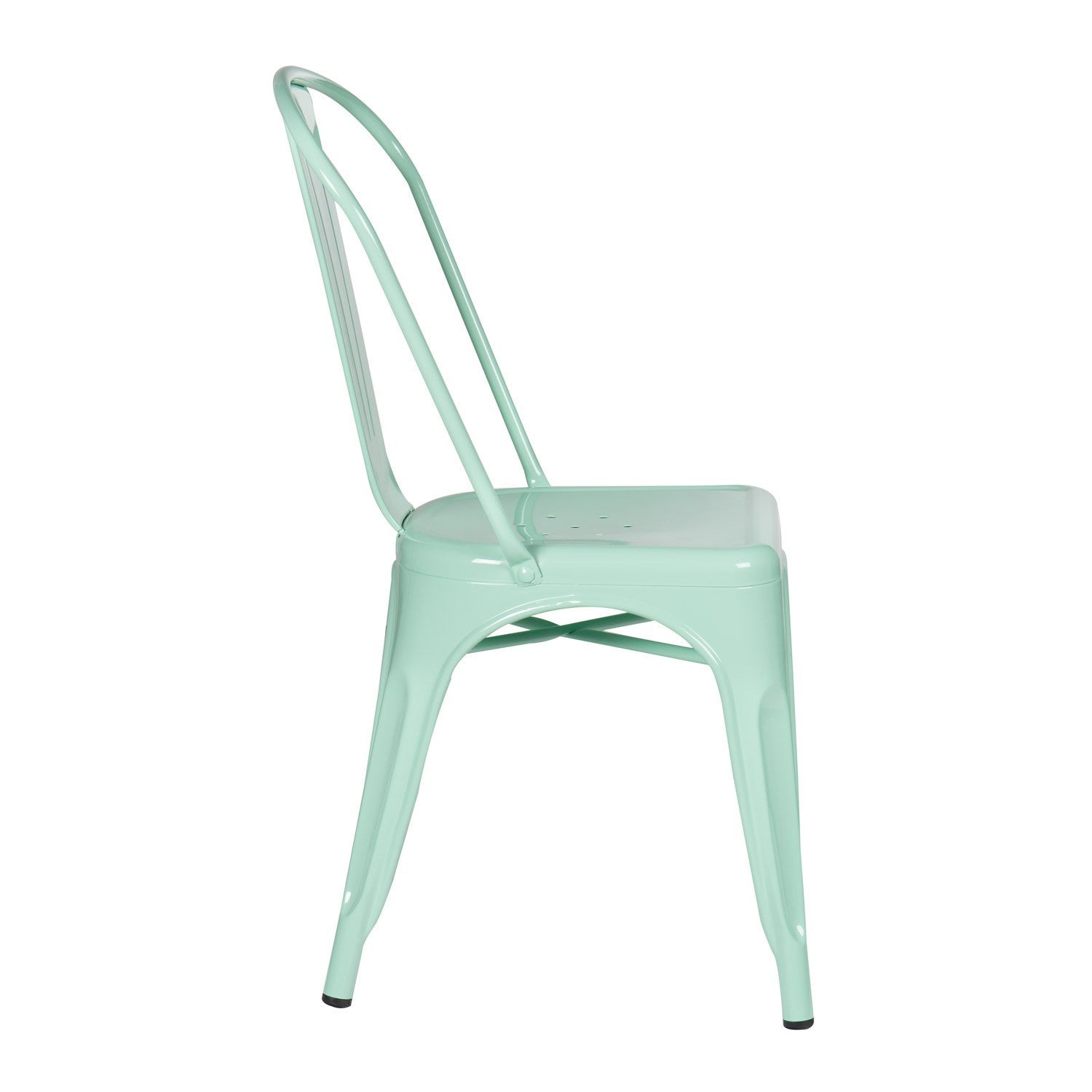 Industrial Metal Dining Chair - Green Mint