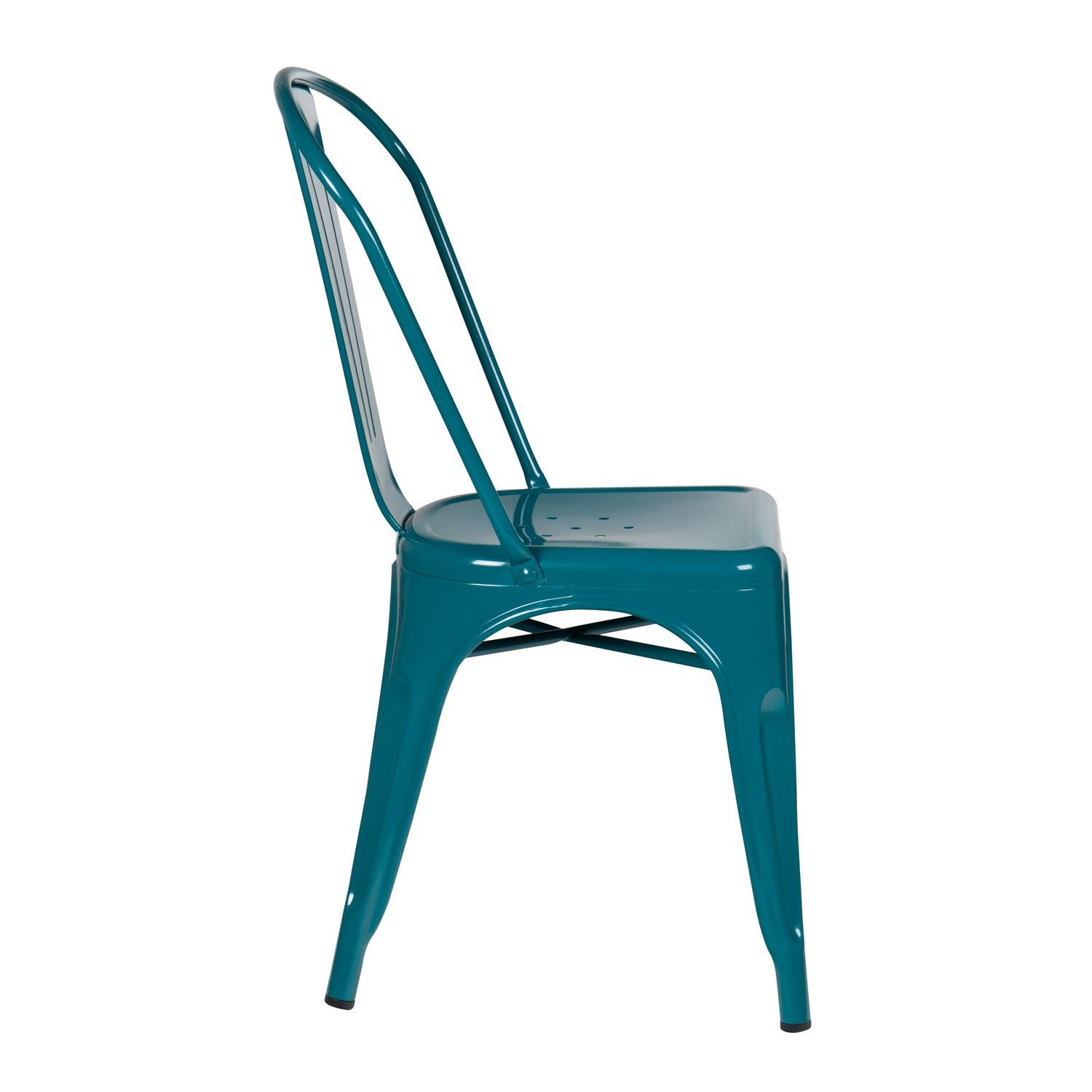 Industrial Metal Dining Chair - Blue Turquoise