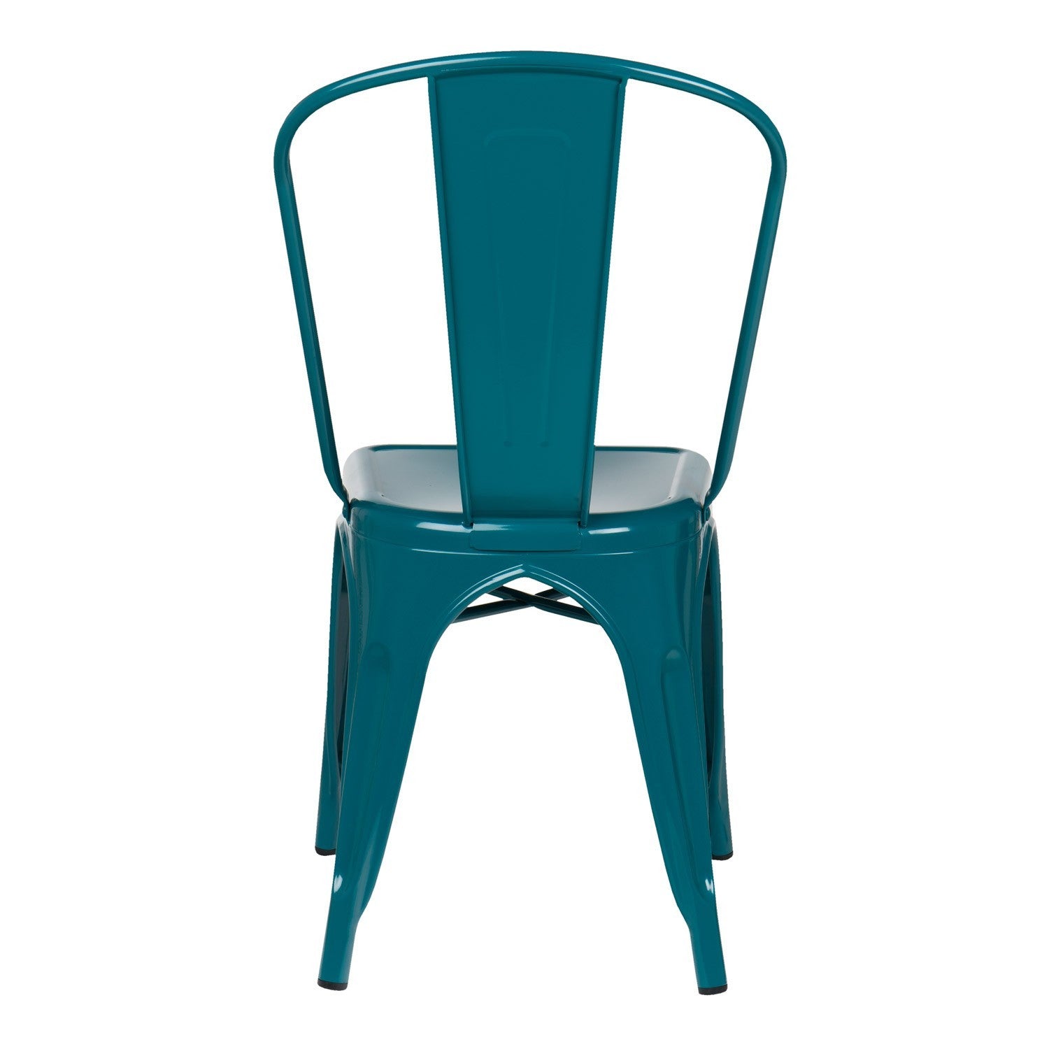Industrial Metal Dining Chair - Blue Turquoise