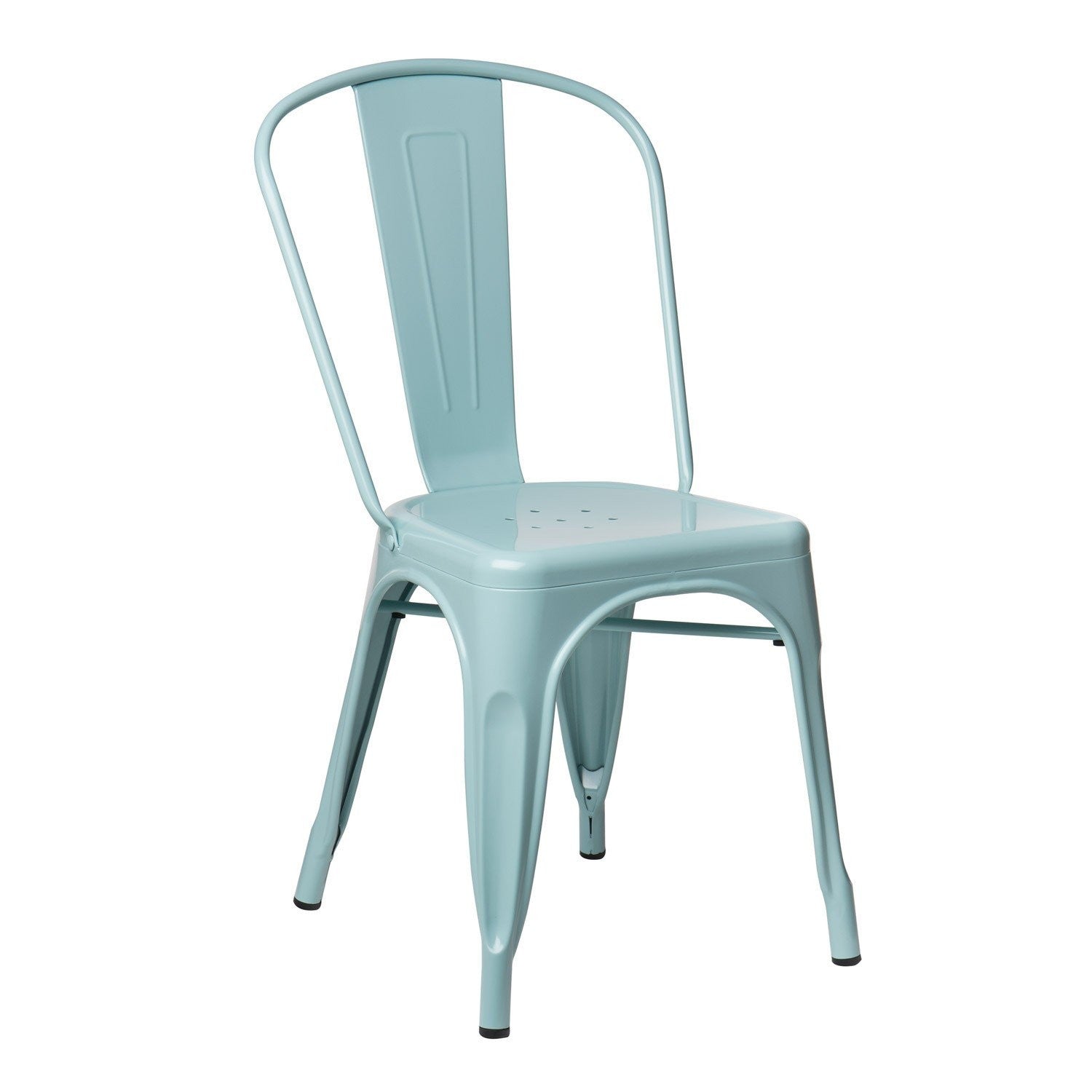 Industrial Metal Dining Chair - Blue Island Paradise