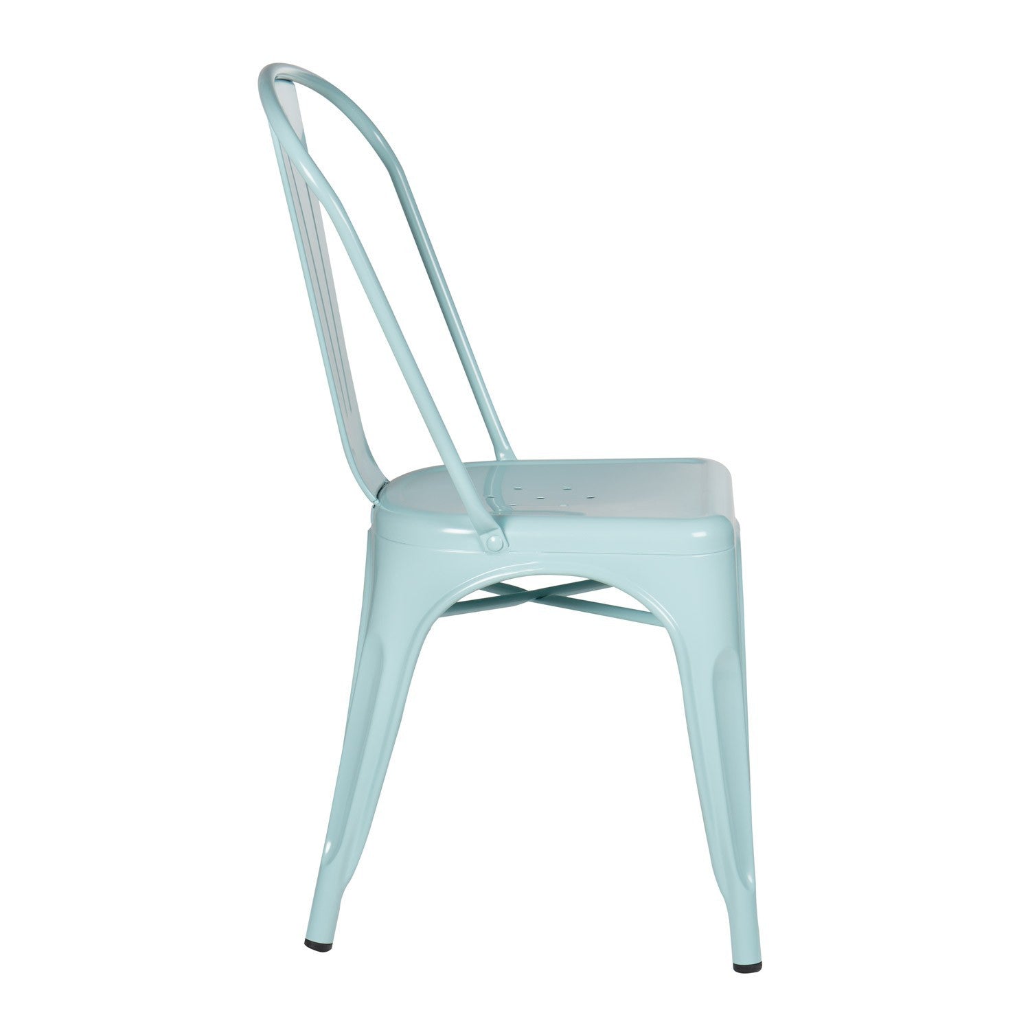 Industrial Metal Dining Chair - Blue Island Paradise