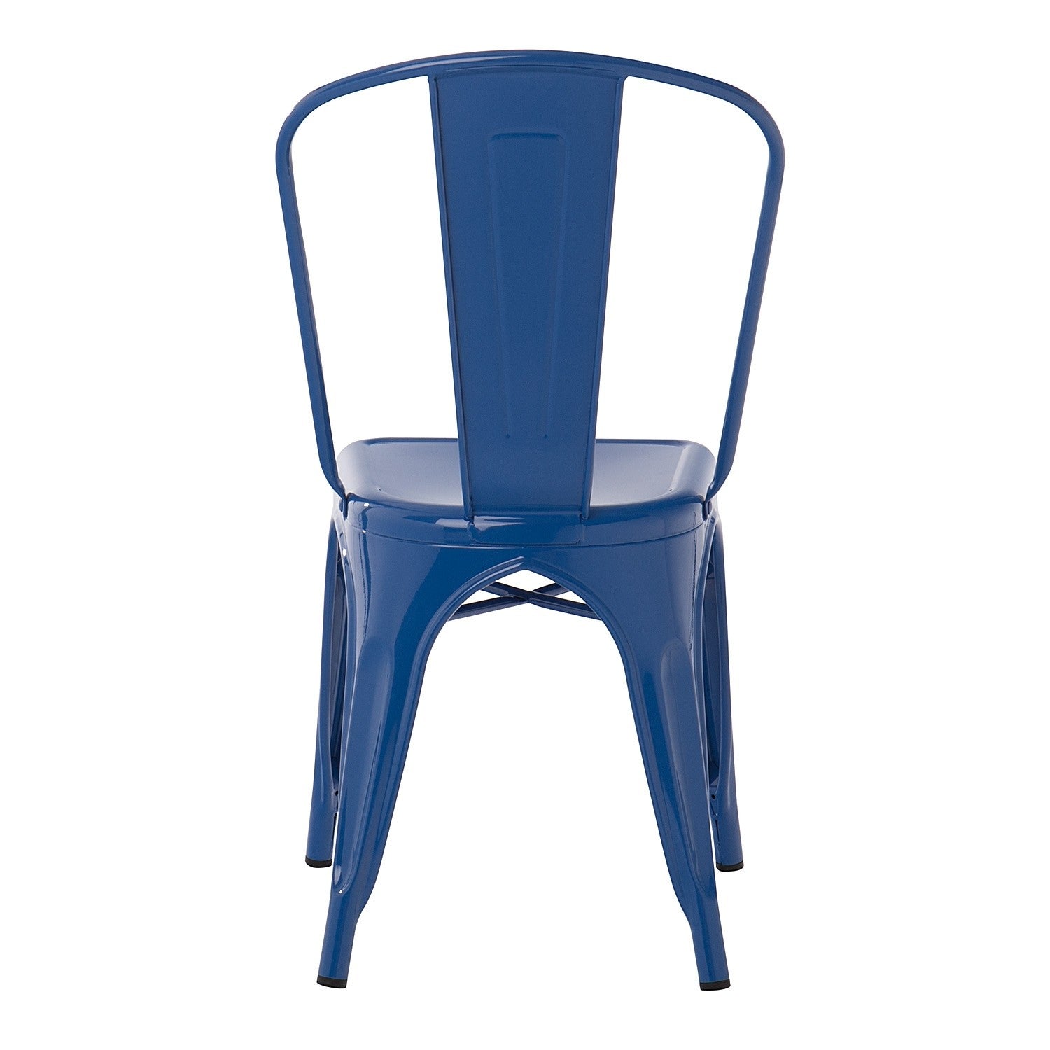 Industrial Metal Dining Chair - Blue Lapis Blue