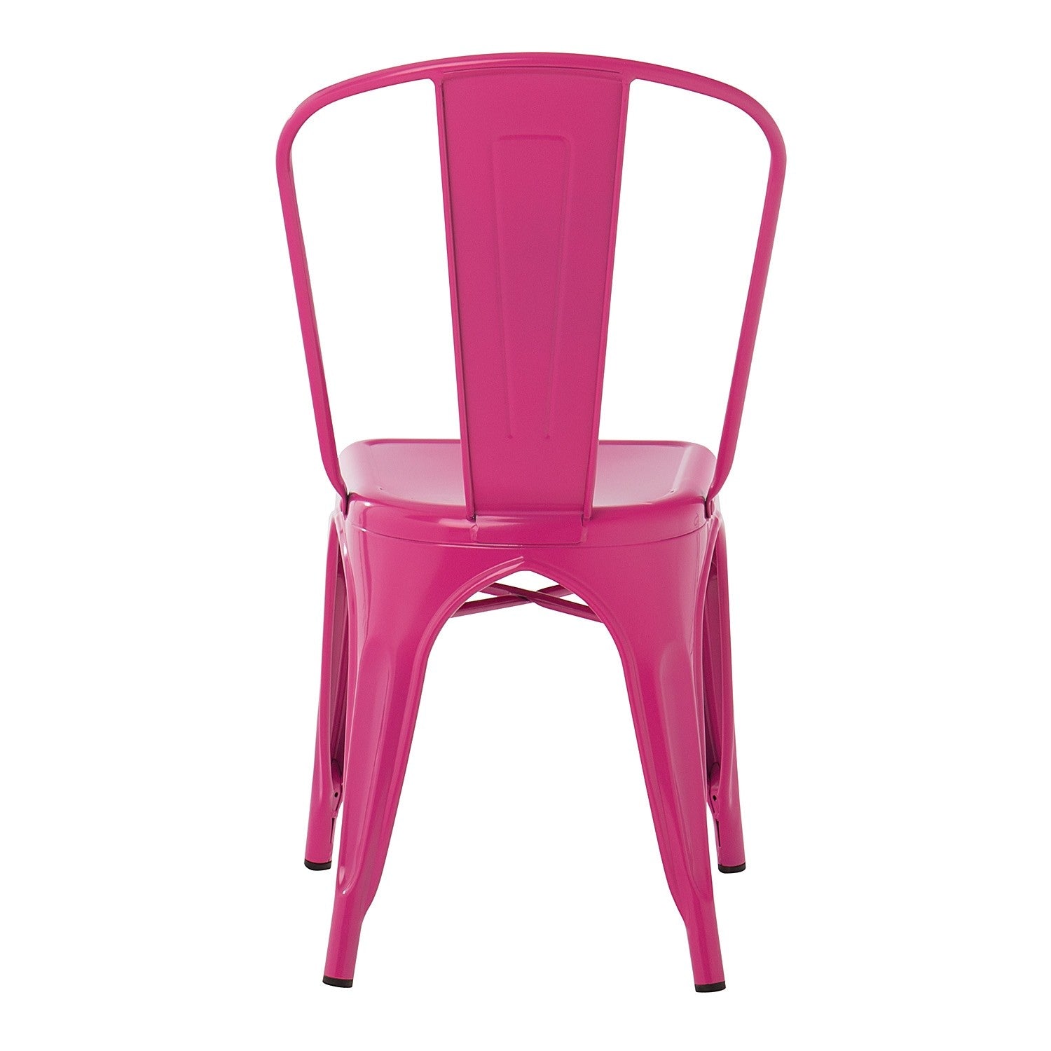 Industrial Metal Dining Chair - Pink Yarrow