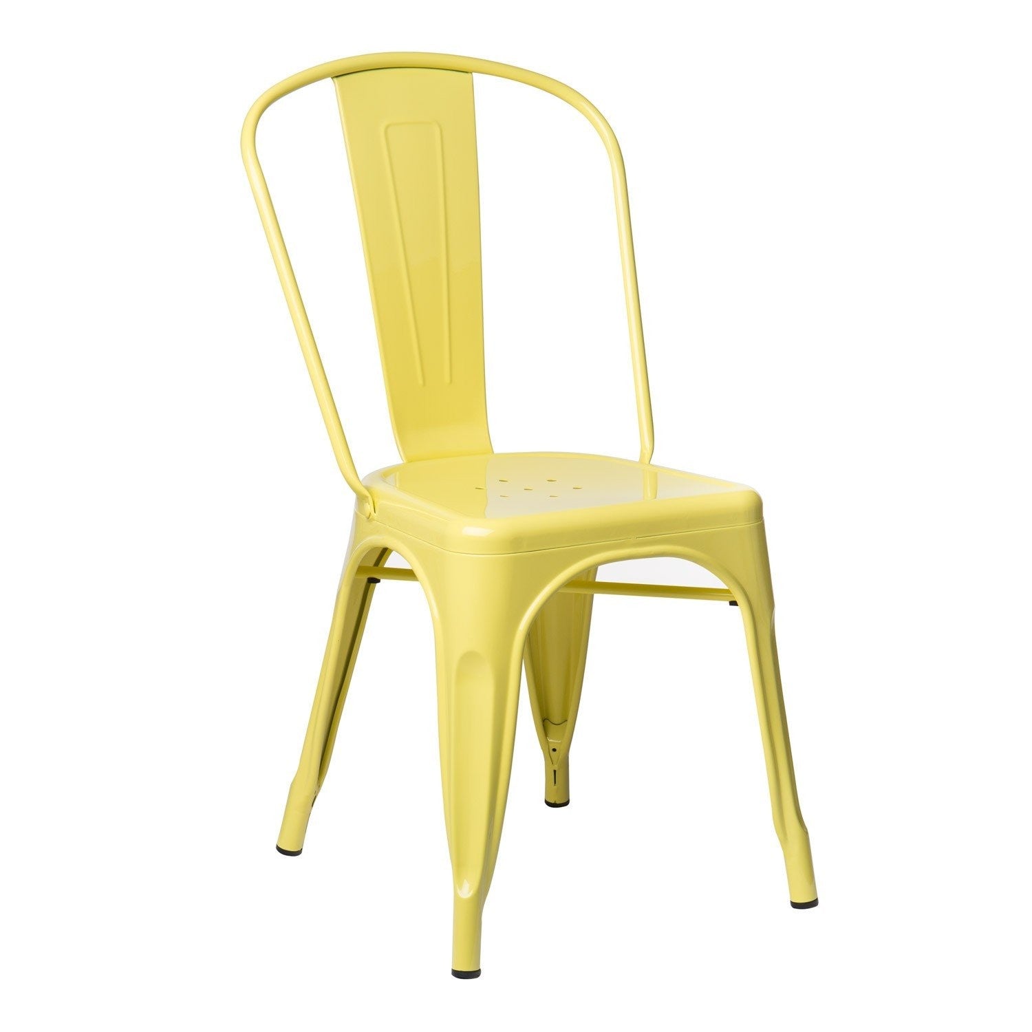Industrial Metal Dining Chair - Yellow