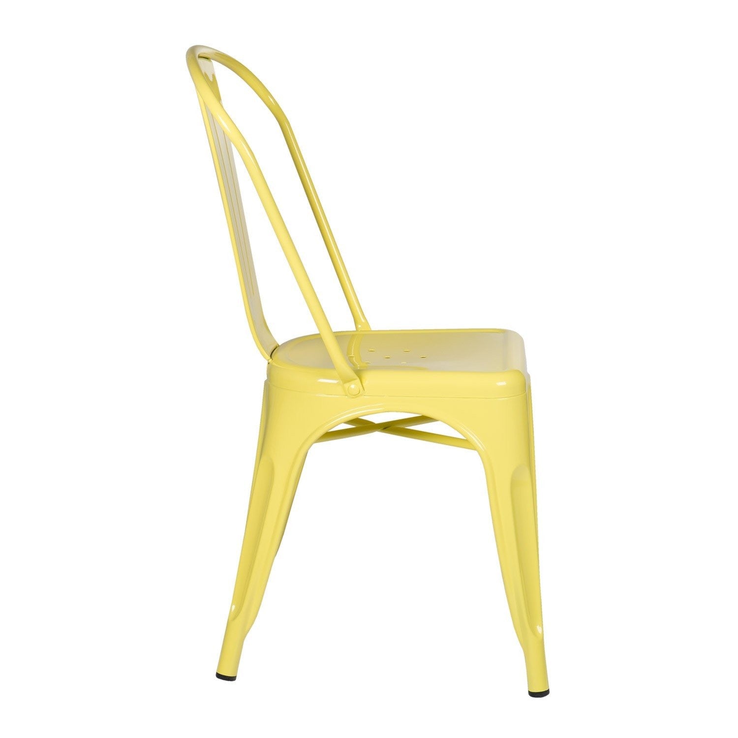 Industrial Metal Dining Chair - Yellow