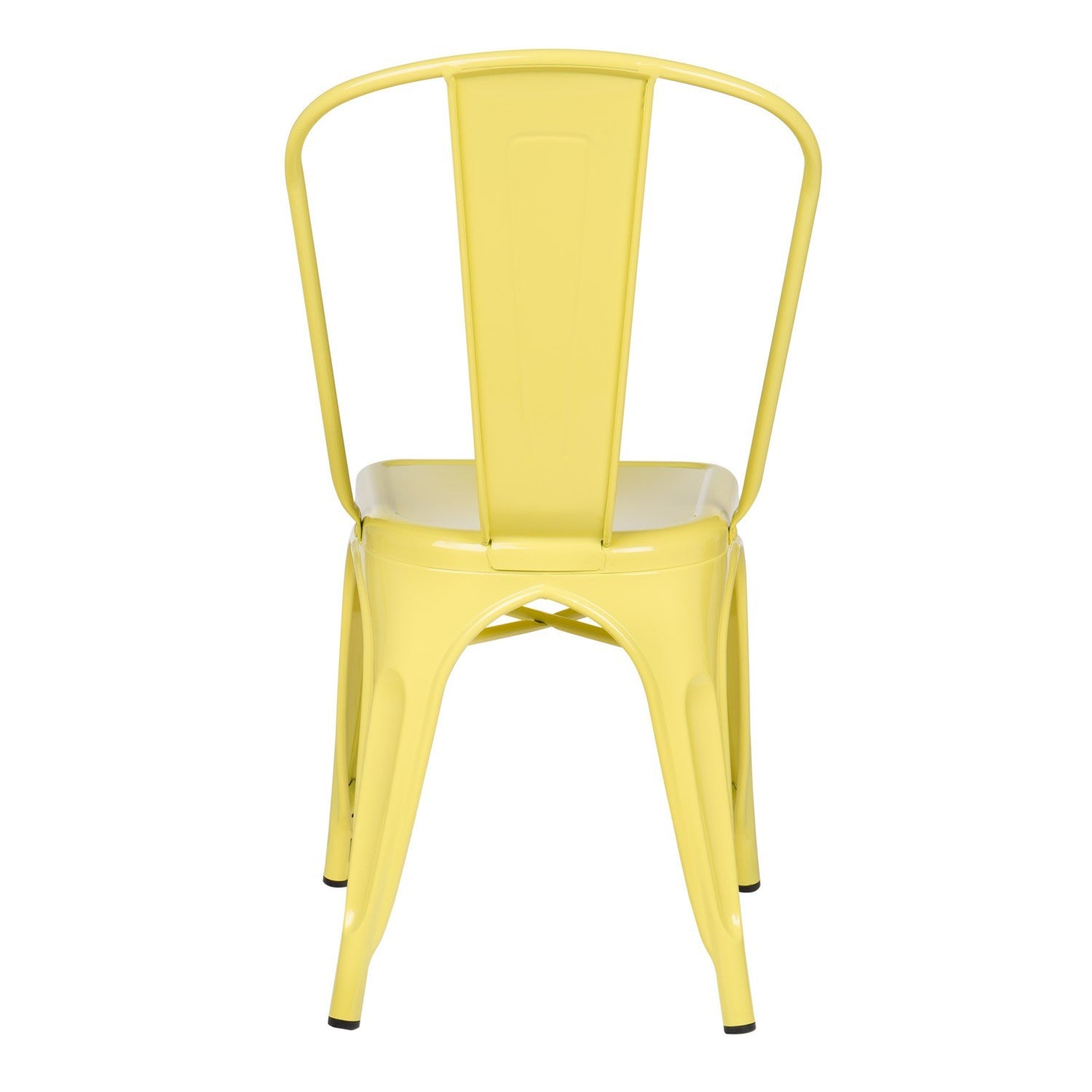 Industrial Metal Dining Chair - Yellow