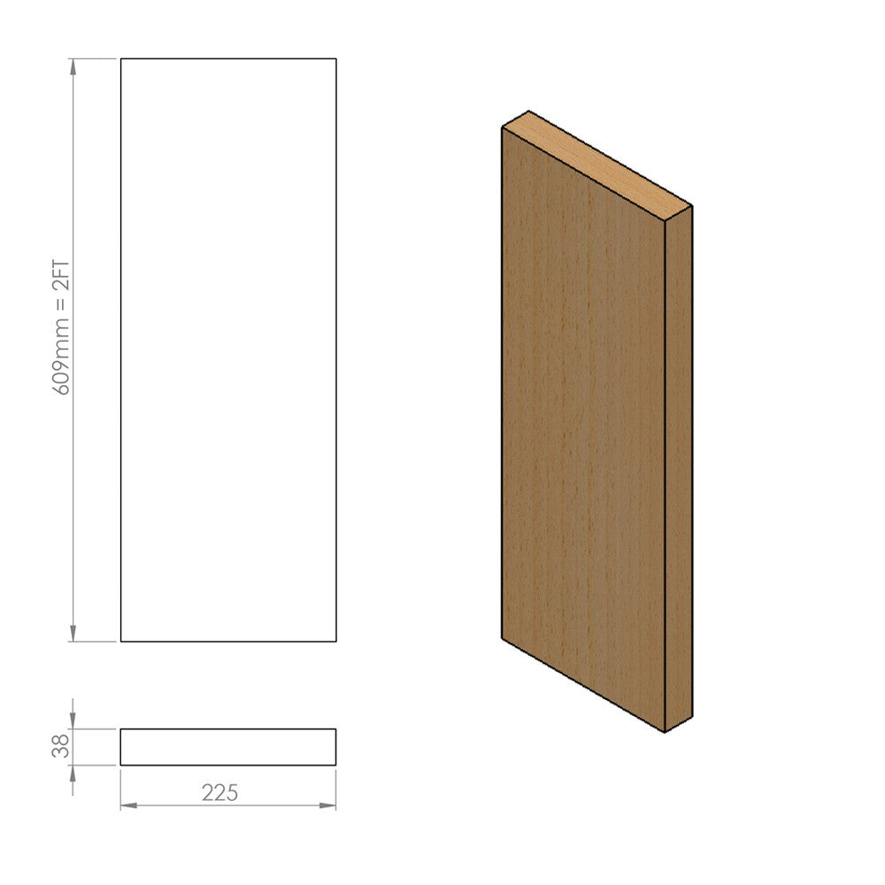 13ft Reclaimed Scaffold Board - Rough Sanded