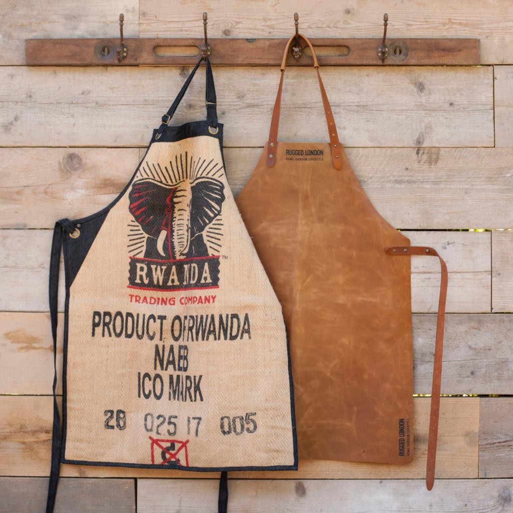 Stunning real leather kitchen apron