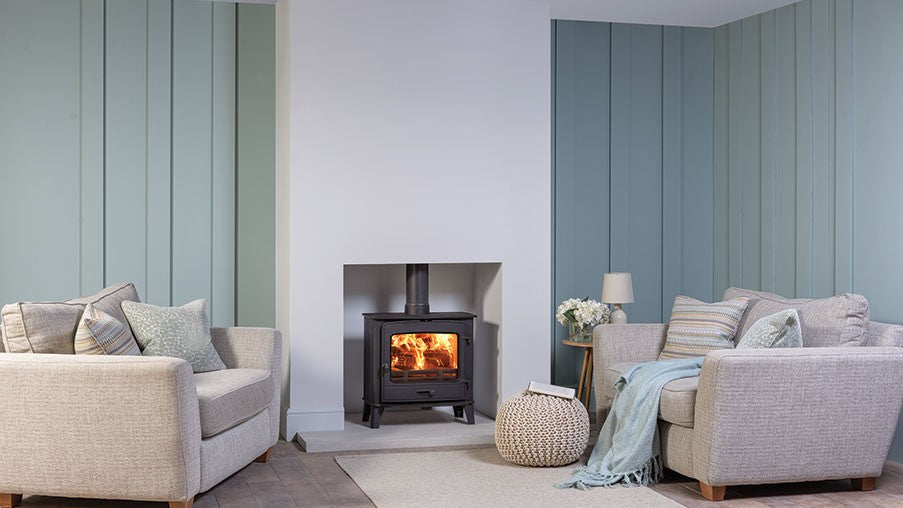 County 5 Wide Fixed Grate Wood Burning & Multi-fuel Stoves