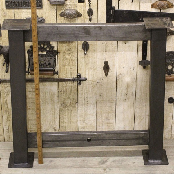 Table Underframe End Farmhouse Box Angled 710mm | Metal | Rugged Lo... Table Underframe End Farmhouse Box Angled 710mm-Metal-Rugged London