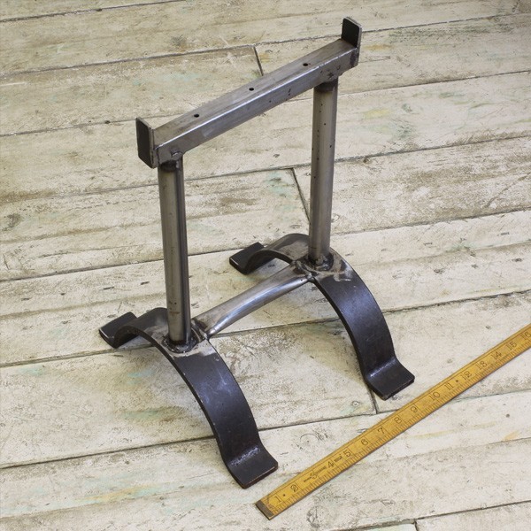 Trestle Bench Underframe 25mm Tube Steel 400mm | Metal | Rugged London Trestle Bench Underframe 25mm Tube Steel 400mm-Metal-Rugged London