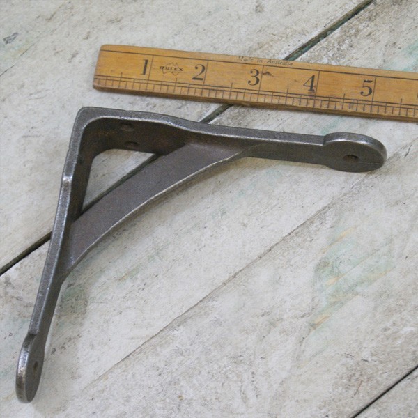 Shelf Bracket Gallows Penny End Cast Antique Iron 5" x 5"-Metal-Rugged London