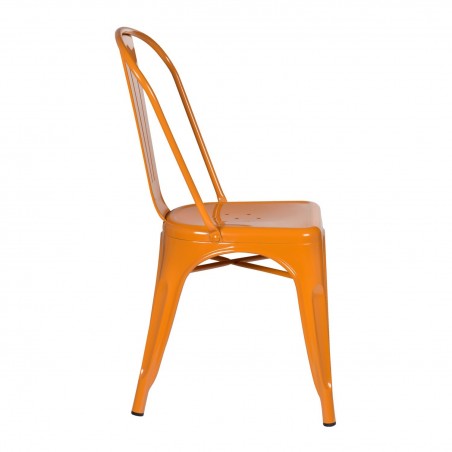 Industrial Metal Dining Chair - Saffron Orange | Chairs | Rugged Lo...