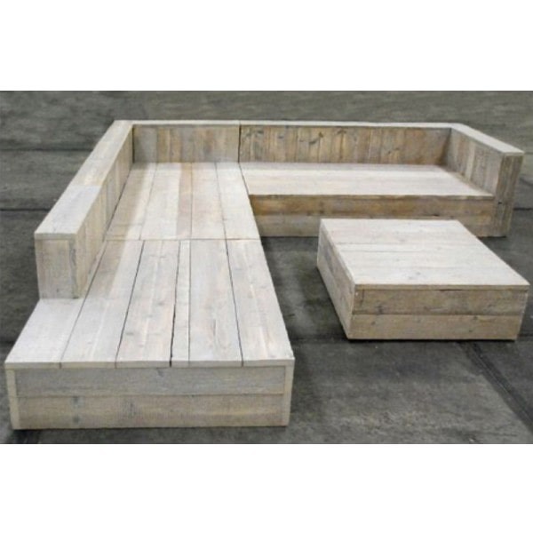 Large Outdoor Corner Sofa Table, Reclaimed Wood Garden Table Uk
