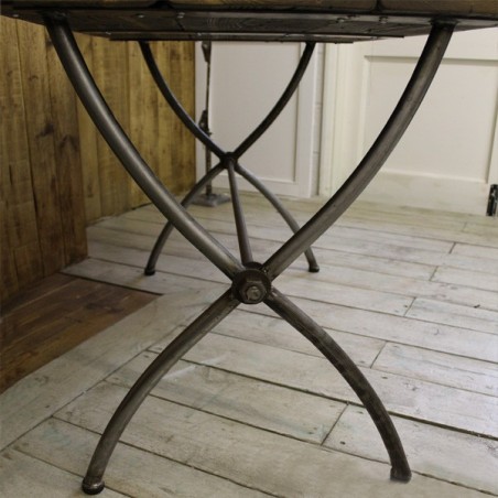 Roman Curved Cross Table Under Frame End 710mm | Metal | Rugged London