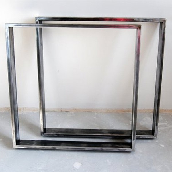 Table End Frame Square Frame Tubular Antique Iron 710mm | Metal | R... Table End Frame Square Frame Tubular Antique Iron 710mm-Metal-Rugged London