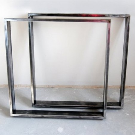 Table End Frame Square Frame Tubular Antique Iron 710mm | Metal | R...