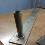 Table Underframe Plate with Rods Slots Steel 810mm