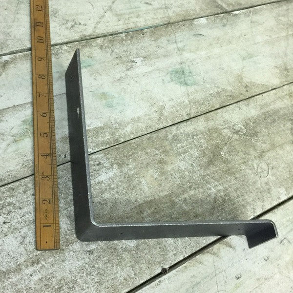 Shelf Bracket 'Utility' Angled Steel Lip 8" x 8"
