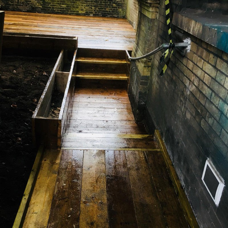 Scaffold board outdoor decking per sqm