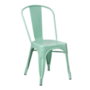 Industrial Metal Dining Chair - Green Mint