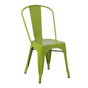 Industrial Metal Dining Chair - Greenery Green