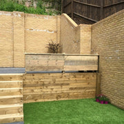 Raised Wooden Planter Screen