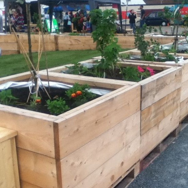 Square Wooden Planter - Garden Furniture