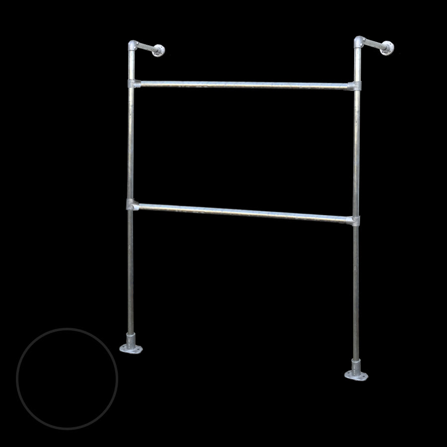 Scaffold Wall to floor Double Clothing Rail Kit