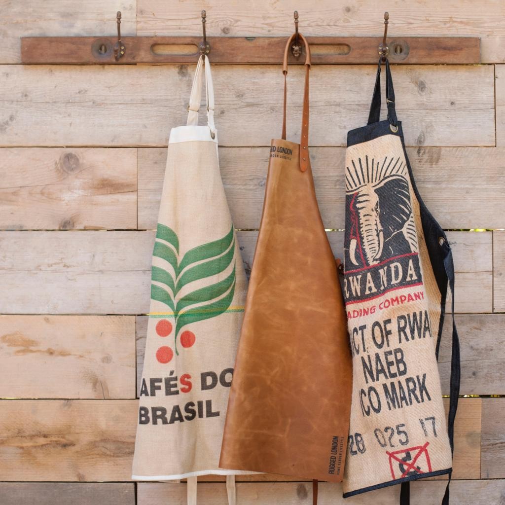 Stunning real leather kitchen apron