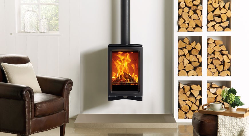 Vogue Midi T Wall Hung Wood Burning & Multi-fuel Stoves