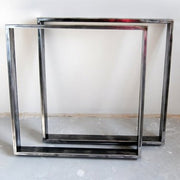 Table End Frame Square Frame Tubular Antique Iron 710mm