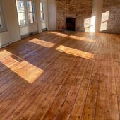 Bringing back to life #Victorian #Floor #Boards hopefully they will last for years to come. #Sanding #floors #BonaMega #sustainable #Shopfitting